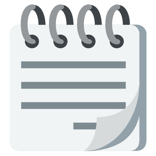 Spiral Notepad Emoji from EmojiTwo Colors Set