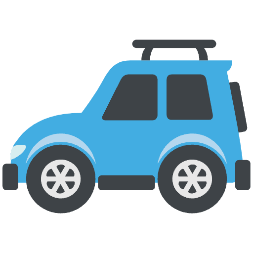 Sport Utility Vehicle Emoji from EmojiTwo Colors Set