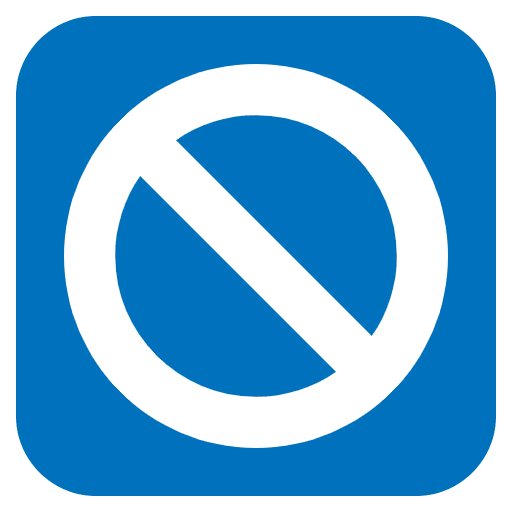 Squared Prohibition Sign Emoji from EmojiTwo Colors Set