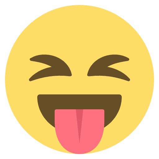 Squinting Face With Tongue Emoji from EmojiTwo Colors Set