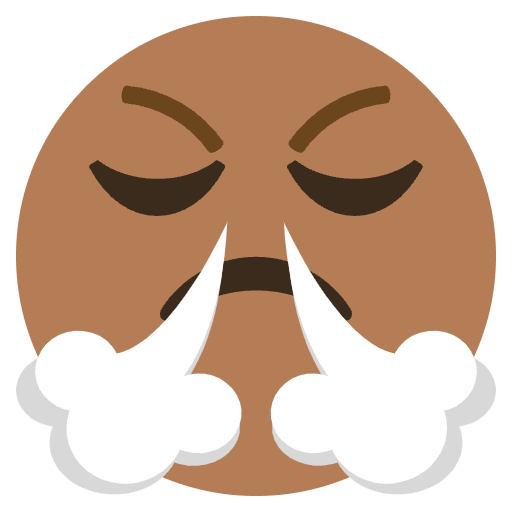 Steaming Mad Emoji Emoji from EmojiTwo Colors Set