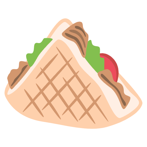 Stuffed Flatbread Emoji from EmojiTwo Colors Set