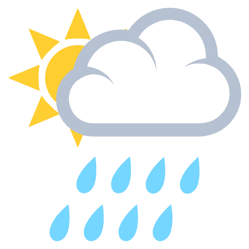 Sun Behind Rain Cloud Emoji from EmojiTwo Colors Set