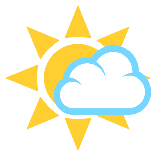 Sun Behind Small Cloud Emoji from EmojiTwo Colors Set
