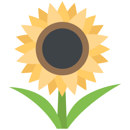 Sunflower Emoji from EmojiTwo Colors Set