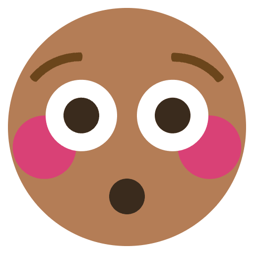Surprised Blush Emoji Emoji from EmojiTwo Colors Set