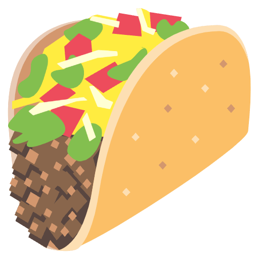 Taco Emoji from EmojiTwo Colors Set