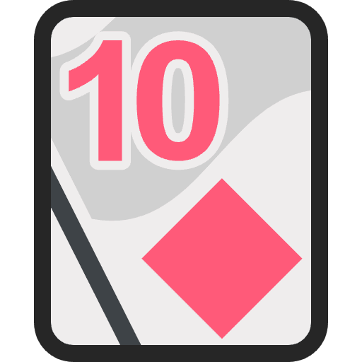 Ten Of Diamonds Element from EmojiTwo Colors Set