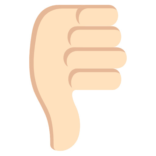 Thumbs Down Light Skin Tone Emoji from EmojiTwo Colors Set
