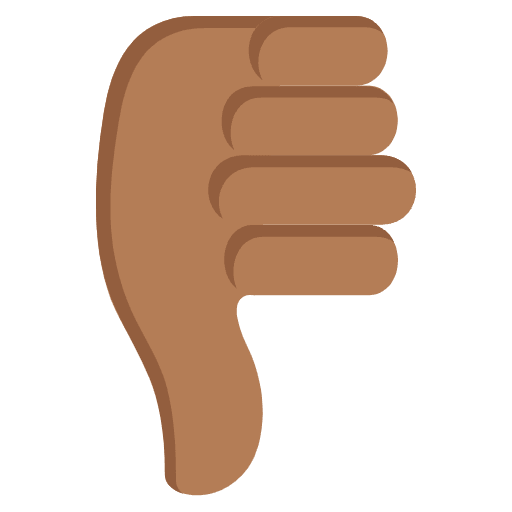 Thumbs Down Medium Dark Skin Tone Emoji from EmojiTwo Colors Set
