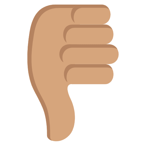 Thumbs Down Medium Skin Tone Emoji from EmojiTwo Colors Set
