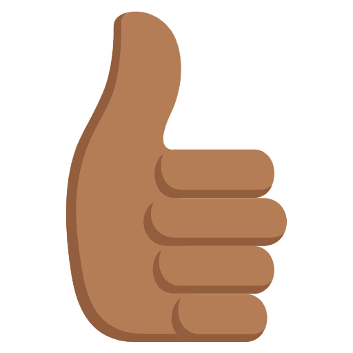 Thumbs Up Medium Dark Skin Tone Element from EmojiTwo Colors Set