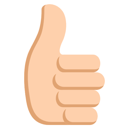 Thumbs Up Medium Light Skin Tone Emoji from EmojiTwo Colors Set