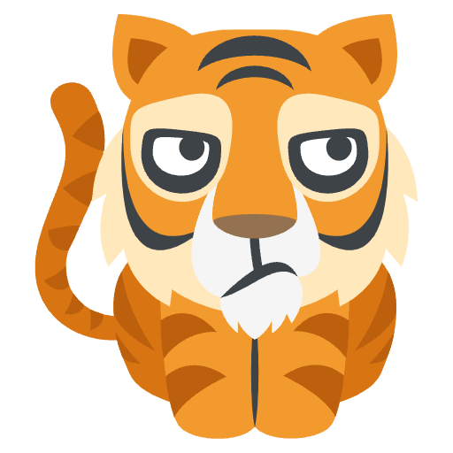 Tiger Emoji from EmojiTwo Colors Set