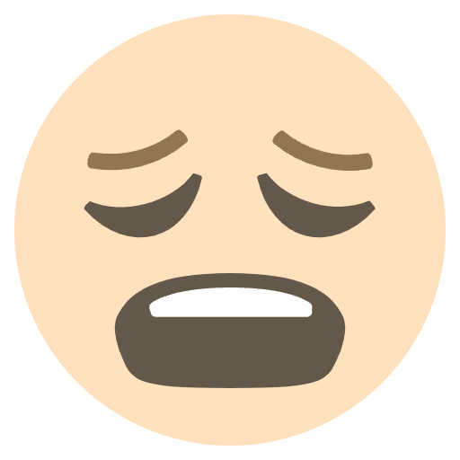 Tired Face Emoji Emoji from EmojiTwo Colors Set