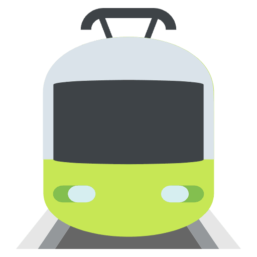 Tram Element from EmojiTwo Colors Set