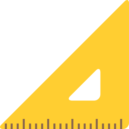 Triangular Ruler Emoji from EmojiTwo Colors Set