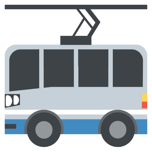 Trolleybus Emoji from EmojiTwo Colors Set