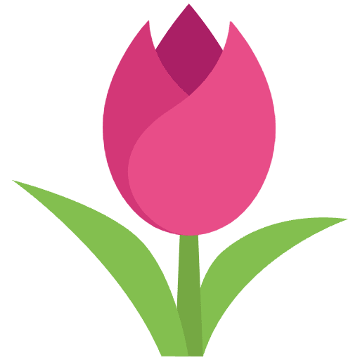 Tulip Emoji from EmojiTwo Colors Set