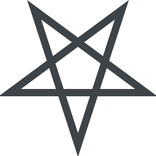 Turned Pentagram Emoji from EmojiTwo Colors Set