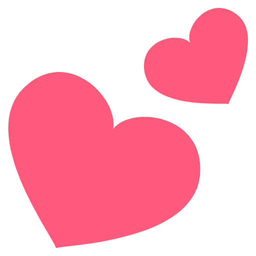 Two Hearts Emoji from EmojiTwo Colors Set