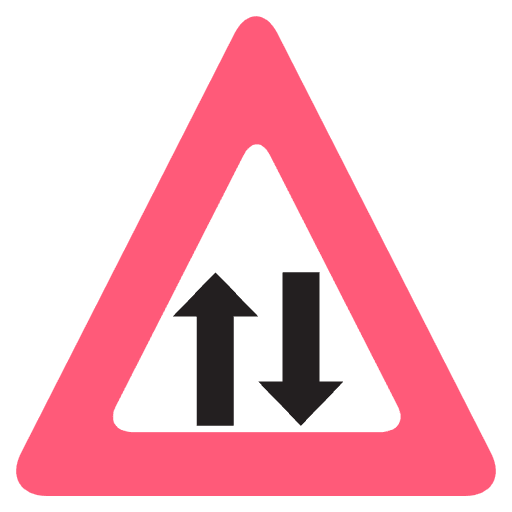 Two Way Traffic Warning Emoji from EmojiTwo Colors Set