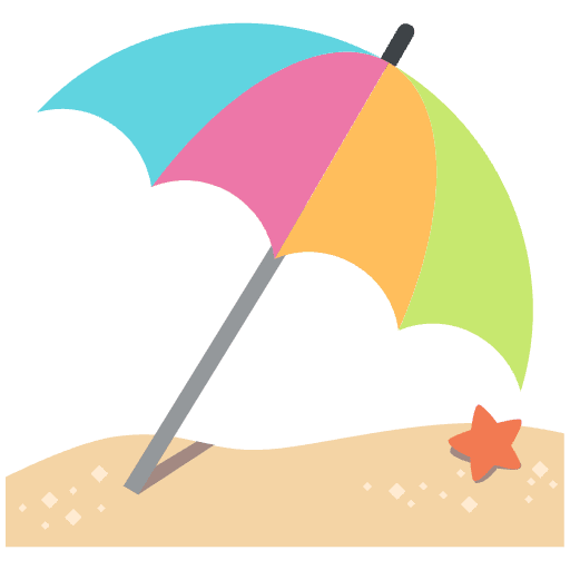 Umbrella On Ground Emoji from EmojiTwo Colors Set