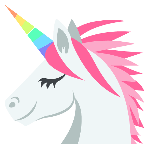 Unicorn Emoji from EmojiTwo Colors Set