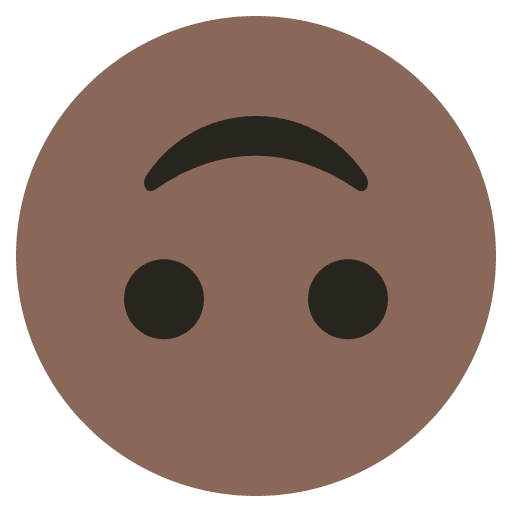 Upside Down Face Emoji Emoji from EmojiTwo Colors Set