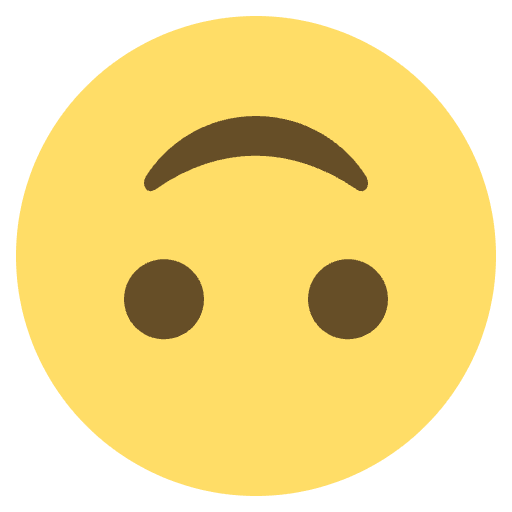 Upside Down Face Emoji from EmojiTwo Colors Set