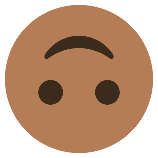 Upside Down Smiley Emoji from EmojiTwo Colors Set