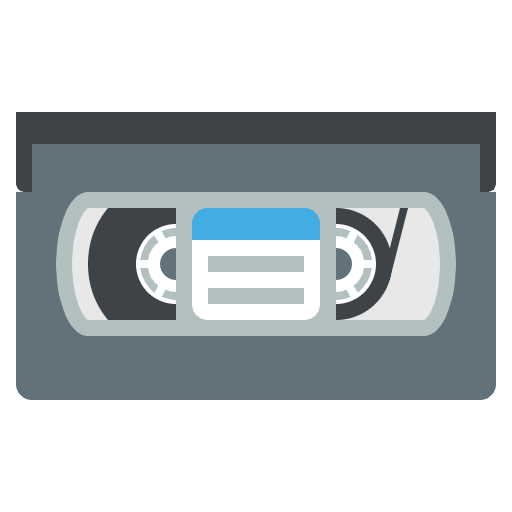 Videocassette Emoji from EmojiTwo Colors Set