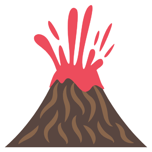 Volcano Emoji from EmojiTwo Colors Set