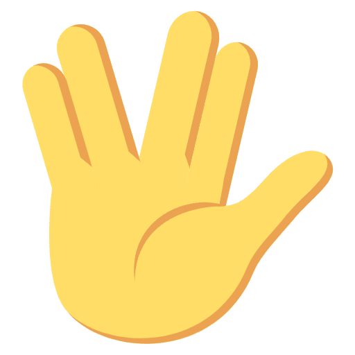 Vulcan Salute Emoji from EmojiTwo Colors Set