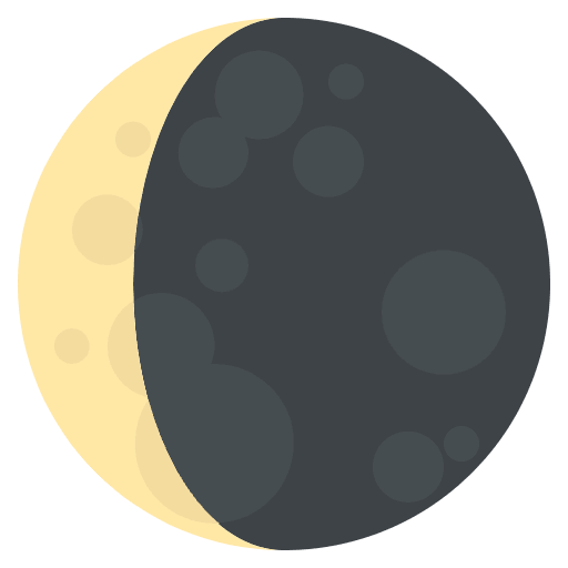 Waning Crescent Moon Emoji from EmojiTwo Colors Set