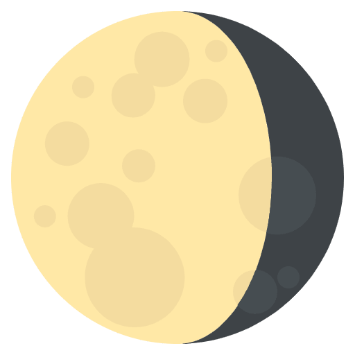 Waning Gibbous Moon Emoji from EmojiTwo Colors Set