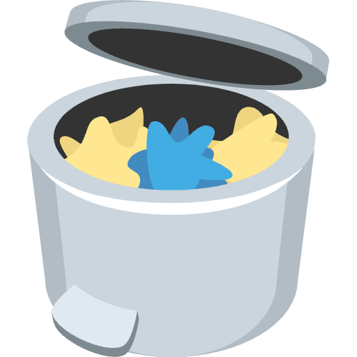 Wastebasket Emoji from EmojiTwo Colors Set