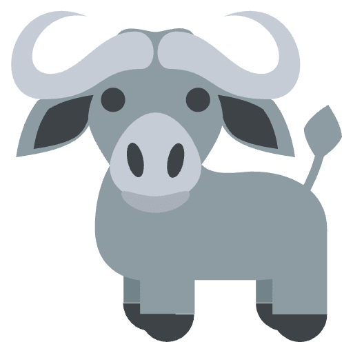 Water Buffalo Emoji from EmojiTwo Colors Set