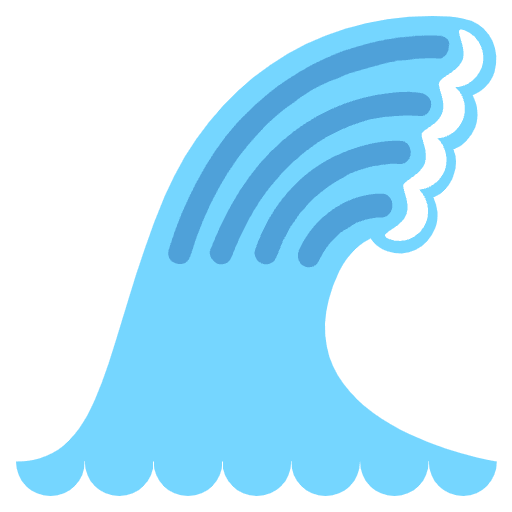 Water Wave Emoji from EmojiTwo Colors Set