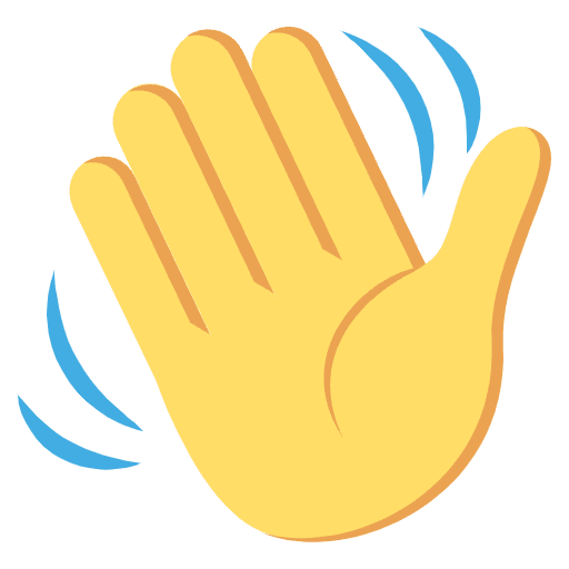 Waving Hand Emoji from EmojiTwo Colors Set
