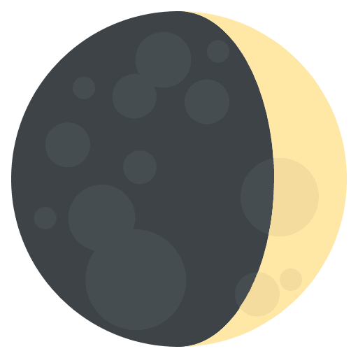 Waxing Crescent Moon Emoji from EmojiTwo Colors Set