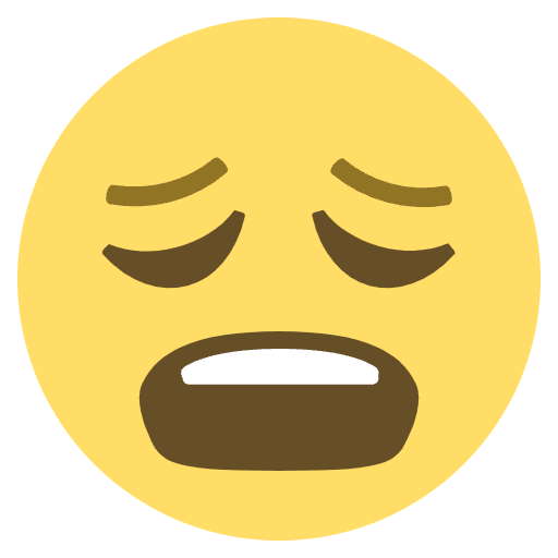 Weary Face Element from EmojiTwo Colors Set
