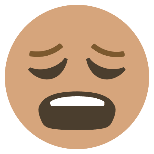 Weary Face Emoji Emoji from EmojiTwo Colors Set