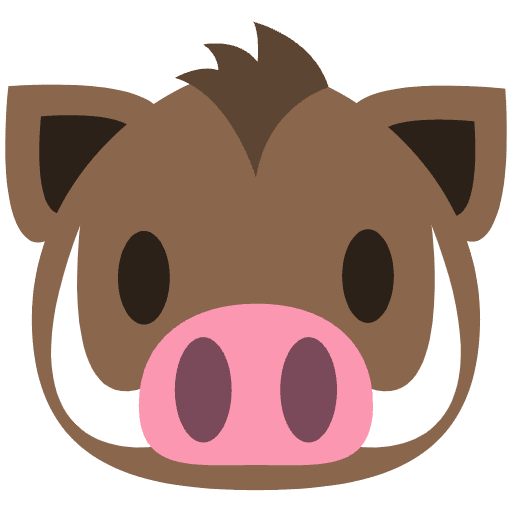 Whisker The Warthog Emoji from EmojiTwo Colors Set