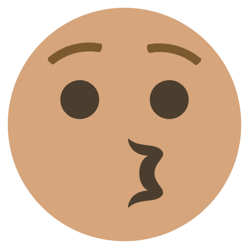 Whistling Face Emoji Emoji from EmojiTwo Colors Set