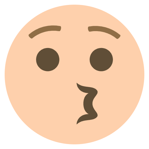 Whistling Face Emoji from EmojiTwo Colors Set