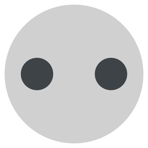 White Go Piece With Dots Emoji from EmojiTwo Colors Set
