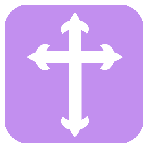 White Latin Cross Emoji from EmojiTwo Colors Set