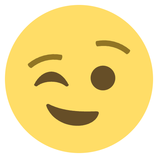 Winking Face Emoji from EmojiTwo Colors Set