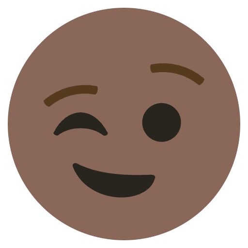 Winkingemojibrown Emoji from EmojiTwo Colors Set